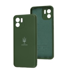 Чохол для Xiaomi Redmi A1 / A2 Silicone Full Тризуб темно-зелений