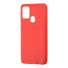 Чохол для Samsung Galaxy A21s (A217) Weaving червоний