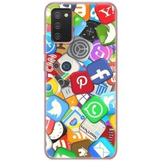 Чохол для Samsung Galaxy A02s (A025) MixCase логотип лого соц.мережі