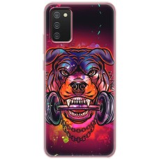 Чохол для Samsung Galaxy A02s (A025) MixCase звірі пес з гантелей
