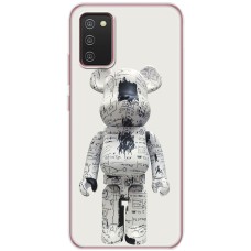 Чохол для Samsung Galaxy A02s (A025) MixCase робот білий розпис