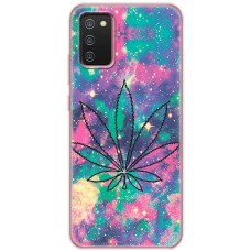 Чохол для Samsung Galaxy A02s (A025) MixCase трава лист на кольоровому