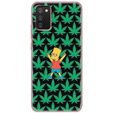Чохол для Samsung Galaxy A02s (A025) MixCase трава листя Сімпсон