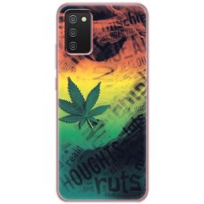 Чохол для Samsung Galaxy A02s (A025) MixCase трава листя дим