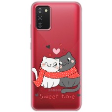 Чохол для Samsung A02s (A025) MixCase день закоханих закохані коти