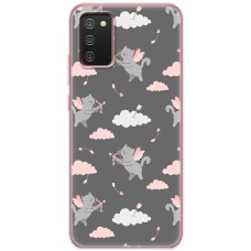 Чохол для Samsung Galaxy A02s (A025) MixCase день закоханих кіт купідон