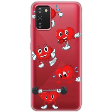 Чохол для Samsung A02s (A025) MixCase день закоханих смайлик серце
