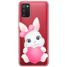 Чохол для Samsung A02s (A025) MixCase день закоханих заєць із серцем