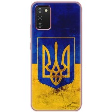 Чохол для Samsung Galaxy A02s (A025) MixCase патріотичні Герб на тлі Прапора