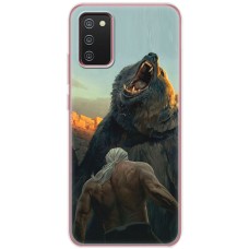 Чохол для Samsung Galaxy A02s (A025) Патріотичні мисливець та ведмідь