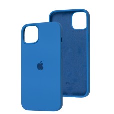 Чохол для iPhone 14 Plus Silicone Full блакитний / capri blue