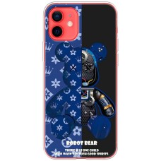 Чохол для iPhone 12 MixCase робот лого на блакитному