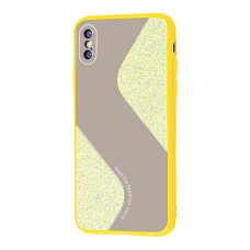 Чохол для iPhone Xs Max Shine mirror жовтий