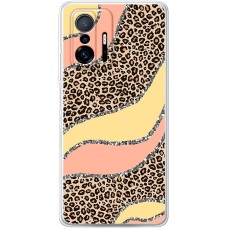 Чохол для Xiaomi 11T / 11T Pro MixCase Леопард жовто-рожевий
