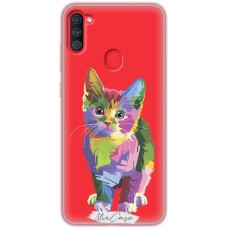 Чохол для Samsung Galaxy A11 / M11 Mixcase кольоровий котик