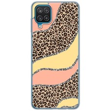 Чохол для Samsung Galaxy A12 / M12 MixCase Леопард жовто-рожевий