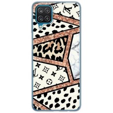Чохол для Samsung Galaxy A12 / M12 MixCase Леопард Louis Vuitton мозаїка