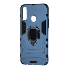 Чохол удароміцний Transformer Ring для Samsung Galaxy A20s (A207) з кільцем сірий
