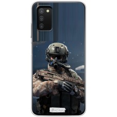 Чохол для Samsung Galaxy A03s (A037) Mixcase військові солдати в амуніції