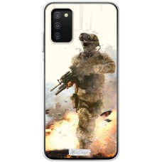 Чохол для Samsung Galaxy A03s (A037) Mixcase військові солдати на полі бою