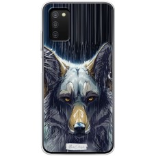 Чохол для Samsung Galaxy A03s (A037) Mixcase вовк в дощ