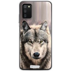 Чохол для Samsung Galaxy A03s (A037) Mixcase сірий вовк