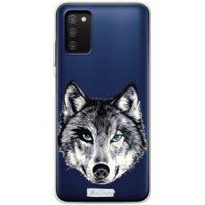 Чохол для Samsung Galaxy A03s (A037) Mixcase вовк з блакитними очима