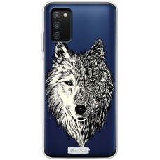Чохол для Samsung Galaxy A03s (A037) Mixcase вовк з візерунком