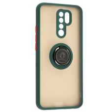 Чохол для Xiaomi Redmi 9 LikGus Edging Ring оливковий