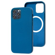Чохол для iPhone 12 Pro Max Leather with MagSafe cosmos blue