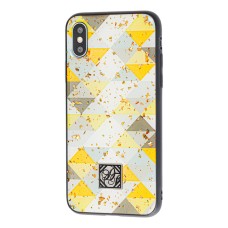 Чохол Confetti для iPhone X / Xs конфетті жовті ромби