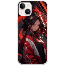Чохол з аніме для iPhone 14 Mixcase дівчина в червоному