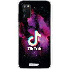Чохол для Samsung Galaxy A03s (A307) MixCase TikTok логотип кольоровий дим
