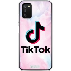 Чохол для Samsung Galaxy A03s (A307) MixCase TikTok чорне чорне на кольоровому