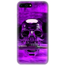Чохол для iPhone 7 Plus / 8 Plus MixCase патріотичні фіолетовий череп з кулею