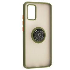 Чохол для Samsung Galaxy A02s (A025) LikGus Edging Ring хакі