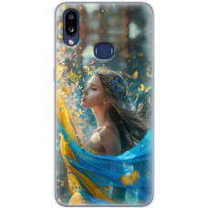 Чохол для Samsung Galaxy A10s (A107) MixCase патріотичні дівчина і метелики