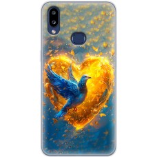Чохол для Samsung Galaxy A10s (A107) MixCase патріотичні серце та голуб