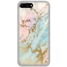 Чохол для iPhone 7 Plus / 8 Plus MixCase мармур рожево-бірюзовий