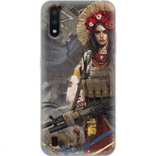 Чохол для Samsung Galaxy A01 (A015) MixCase патріотичні дівчина воїн