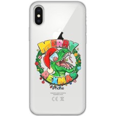 Чохол для iPhone X / Xs MixCase Новий рік Merry RexMas