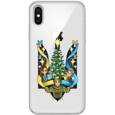 Чохол для iPhone X / Xs MixCase Новий рік новорічний Герб