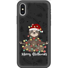 Чохол для iPhone Xs Max MixCase Новий рік Merry Slothmas
