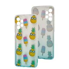 Чохол для Samsung Galaxy A32 (A325) Wave Sweet white / turquoise / pineapple