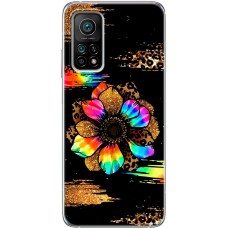 Чохол для Xiaomi Mi 10T / Mi 10T Pro MixCase Леопард райдужна квітка
