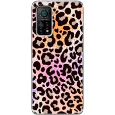 Чохол для Xiaomi Mi 10T / Mi 10T Pro MixCase Леопард рожево-жовтогарячий