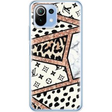 Чохол для Xiaomi Mi 11 Lite MixCase Леопард Louis Vuitton мозаїка