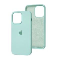 Чохол для iPhone 14 Pro Max Square Full silicone бірюзовий / marine green