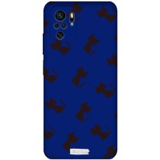 Чохол для Xiaomi Redmi Note 10 / 10s Mixcase синій з мікрофіброю кошенята