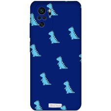 Чохол для Xiaomi Redmi Note 10 / 10s Mixcase синій з мікрофіброю дракони